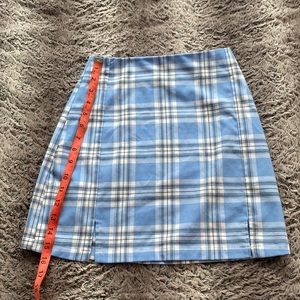 Brandy Melville Blue Plaid Skirt